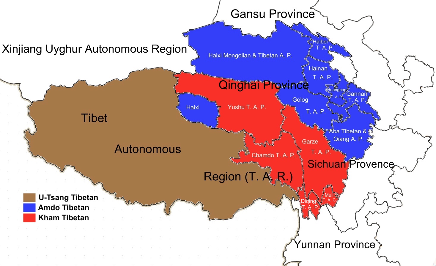 three main tibetan regions