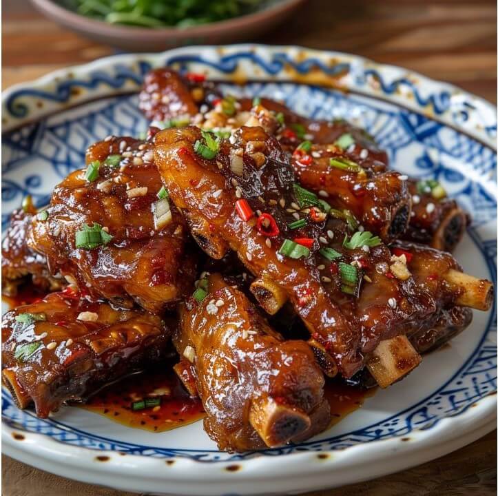 Pork Ribs with Fried New Year Cake
