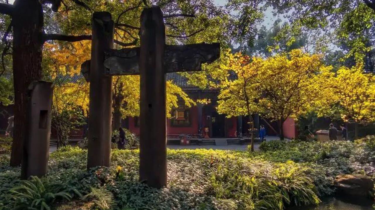 Wuhou Temple in Autumn