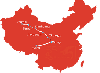  Map Of 15 Days Tibet Yushu Horse Race Festival Tour