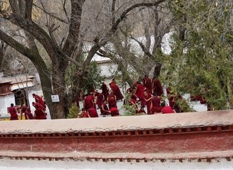 Sera monastery monks debating tibet tour