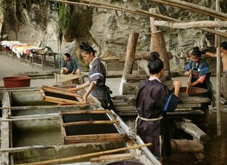 Traditional paper making in Shiqiao