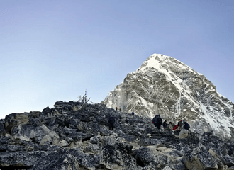 Snow-capped peaks on EBC trek Nepal