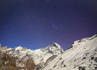 Night star views Annapurna trek