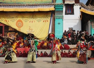 Powerful Cham dance at Lower Wutun village
