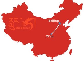 Beijing Xi'an Train Tour Map