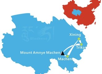 Amnye Machen Trekking Tour Route