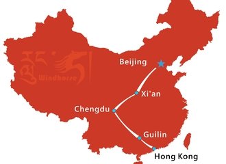 Beijing Xian Guilin Tour Route