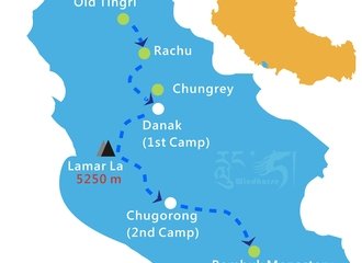 Tibet Everest Trekking Tour Route