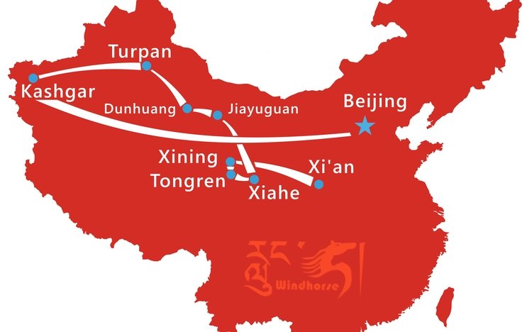 Beijing Silk Road Tour Route