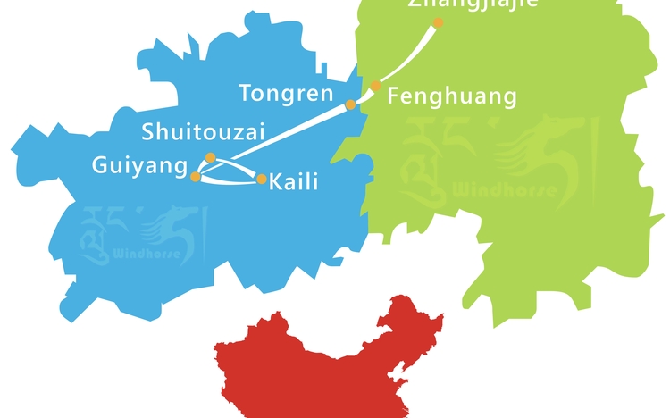 Guizhou Zhangjiajie Tour Route