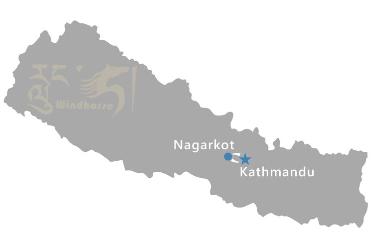 Kathmandu to Nagarkot Tour Route