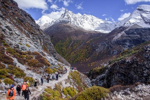 Hiking Trail to Milk lake and five color lake at yading Nature Reserve