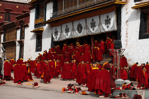 Monks in Galden Jampaling Monastery