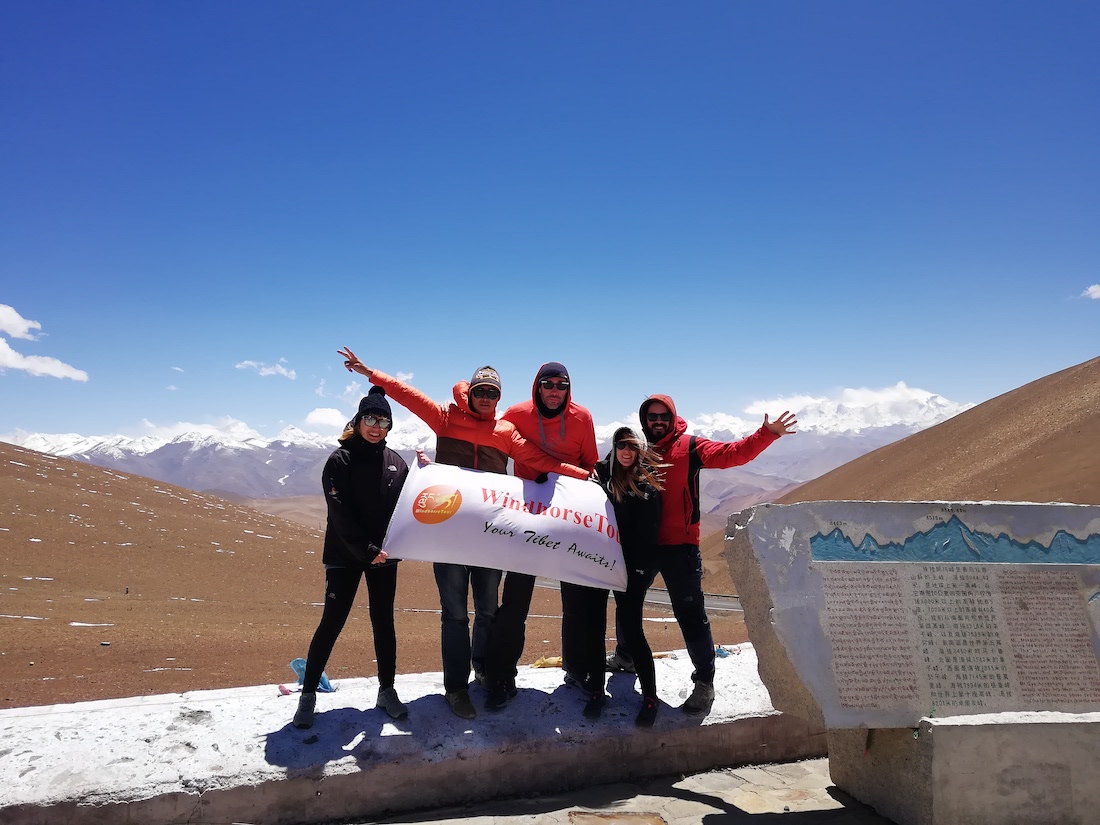 windhorsetour clients at Pangla pass drive to Everest Base Camp