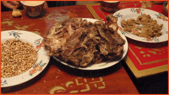 Tibetan meat dish