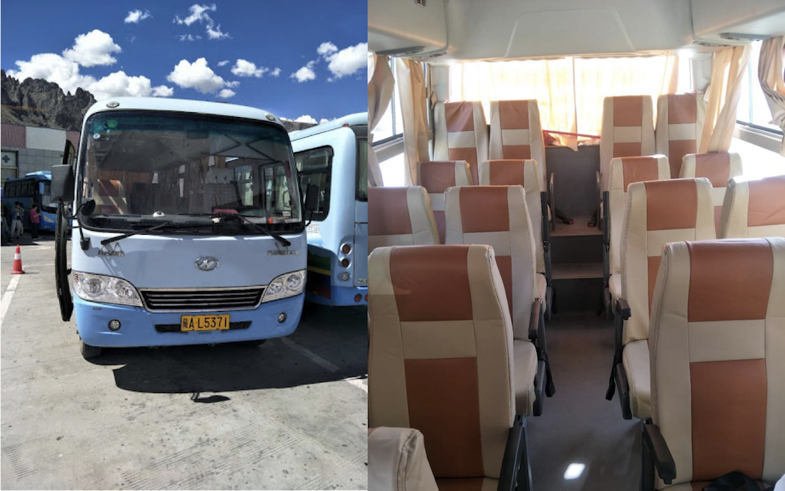 23-seat Golden Dragon bus Tibet