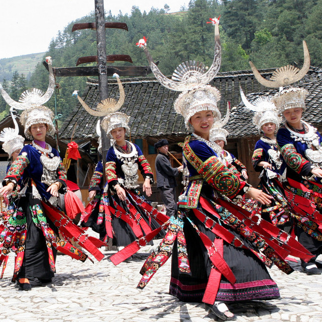 Guizhou Miao Minority Dancing