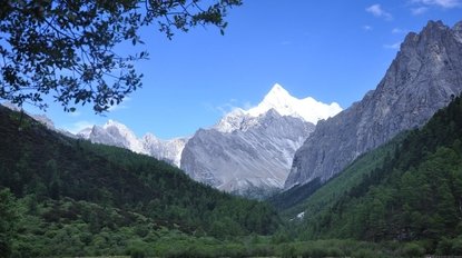 Yading nature reserve holy peaks in summer