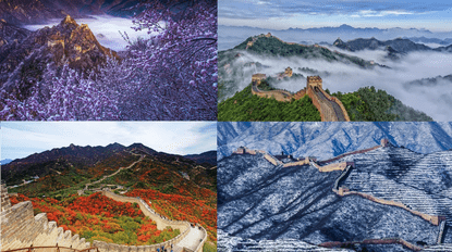 Great walls scenery in four seasons