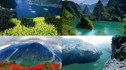 Seasonal scenery on Yangtze river cruise