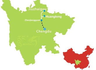 jiuzhaigou-train-tour-map