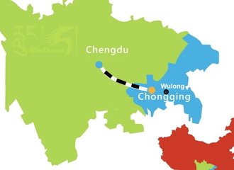 Chengdu Chongqing tour map