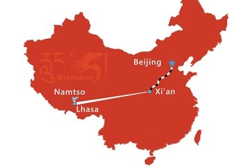 Beijing Xi'an Lhasa Train Tour Route