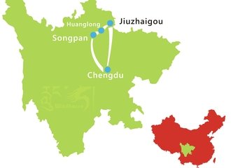 Chengdu Jiuzhaigou Tour Route