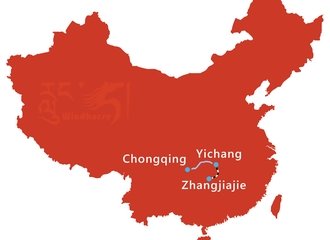 Yangtze Cruise and Jiuzhaigou Tour Route