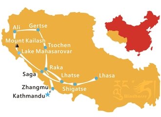 Holy Mountain Kailash Tour Route