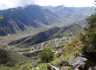 Winding Road up to Ganden Monastery