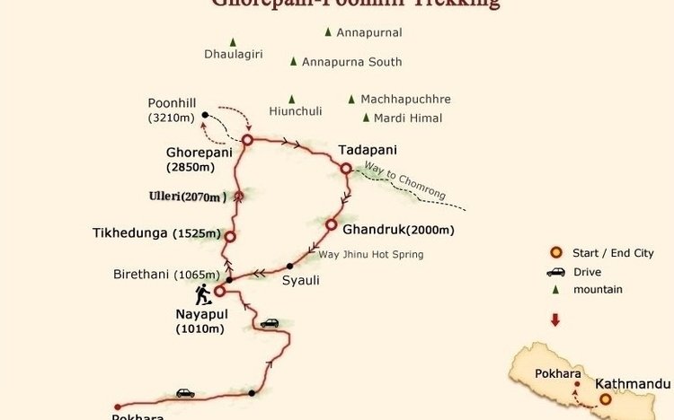 Ghorepani-Poon-Hill-Trek-Map