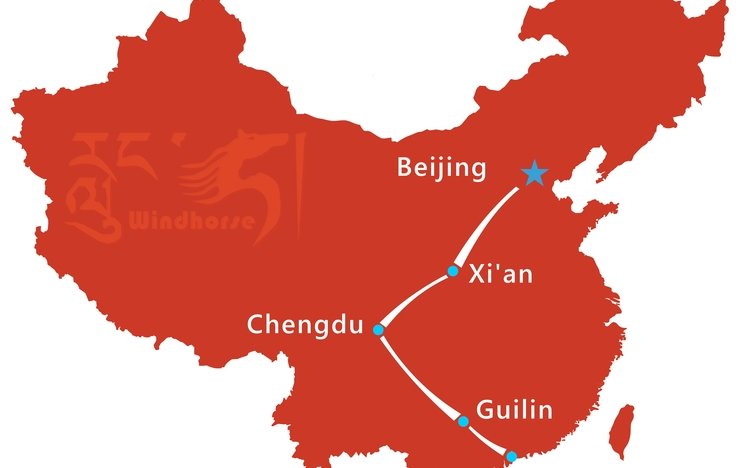 Beijing Xian Guilin Tour Route