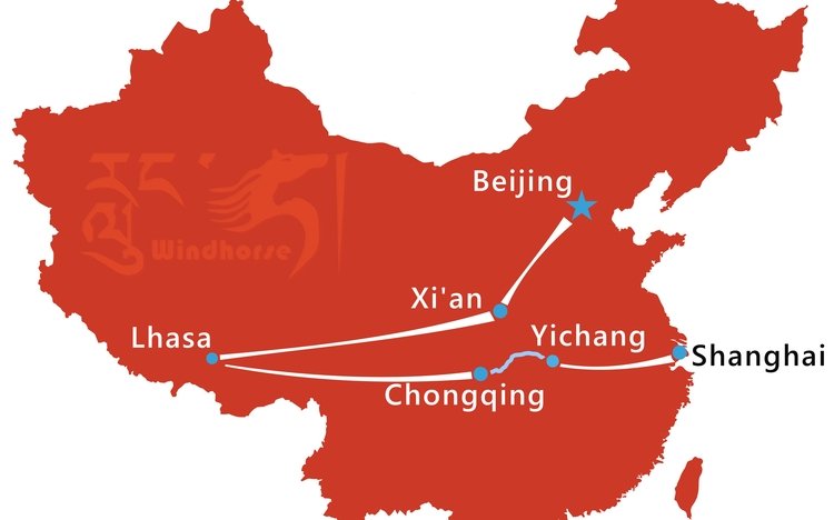 China Tibet Tour with Yangtze Cruise Route