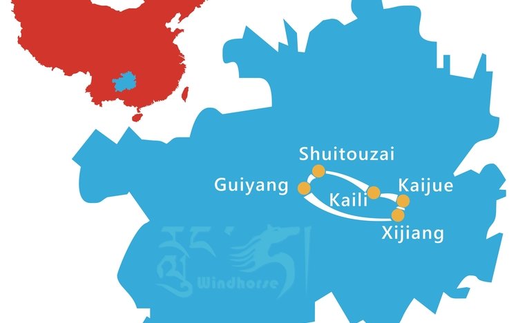 Guizhou Minority Tour Route
