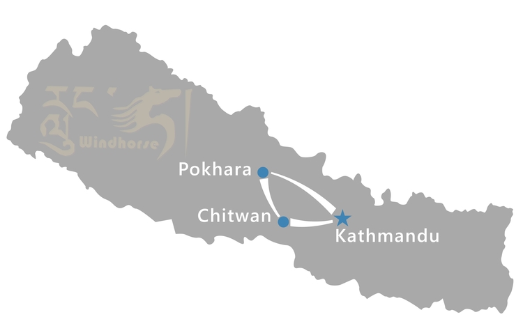 Nepal Kathmandu Tour Route