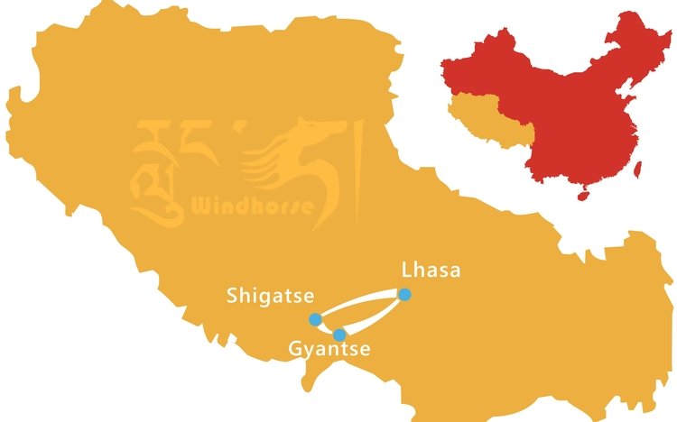Tibet Classical Tour Route