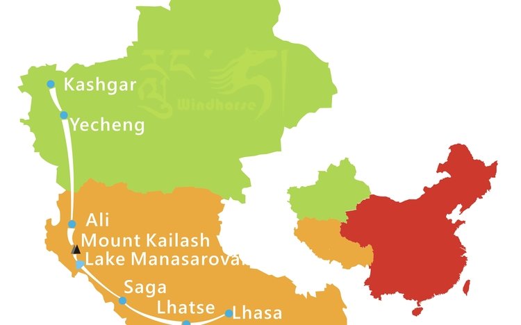 Tibet Xinjiang Tour Route