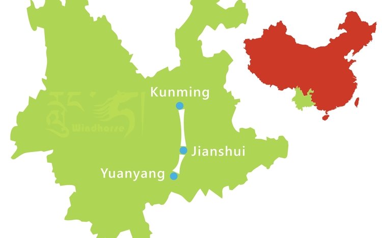 Yuanyang Rice Terraces Tour Route