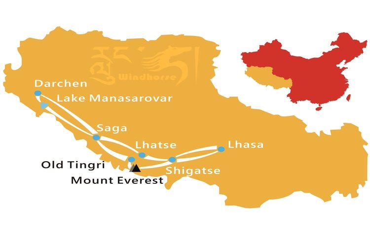 Mount Everest Kailash Tour Route