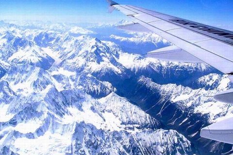 On the flight to Lhasa