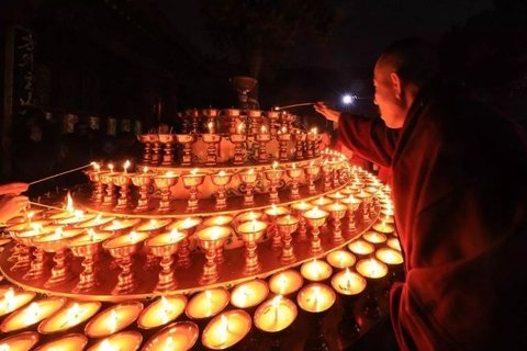 Lotus Lantern Festival at Ganden Monastery
