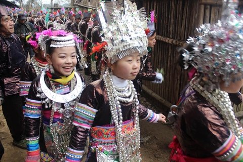 Kids at Lusheng festival