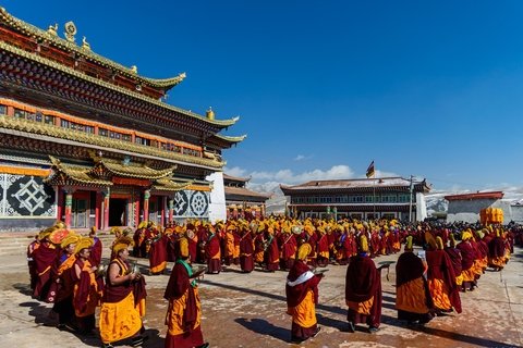 Nangshuk monastery Monlam festival prayer ceromony