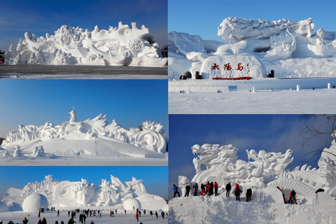 Snow sculptures in Sun Island Park