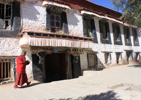 Beautiful image of sera monastery in Tibet