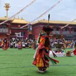 monks cham dances at Tagong monastery