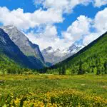 Summer view of Changping Valley, Mount Siguniang National Park