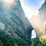 Tianmen Gate at Mount Tianmen Zhangjiajie China